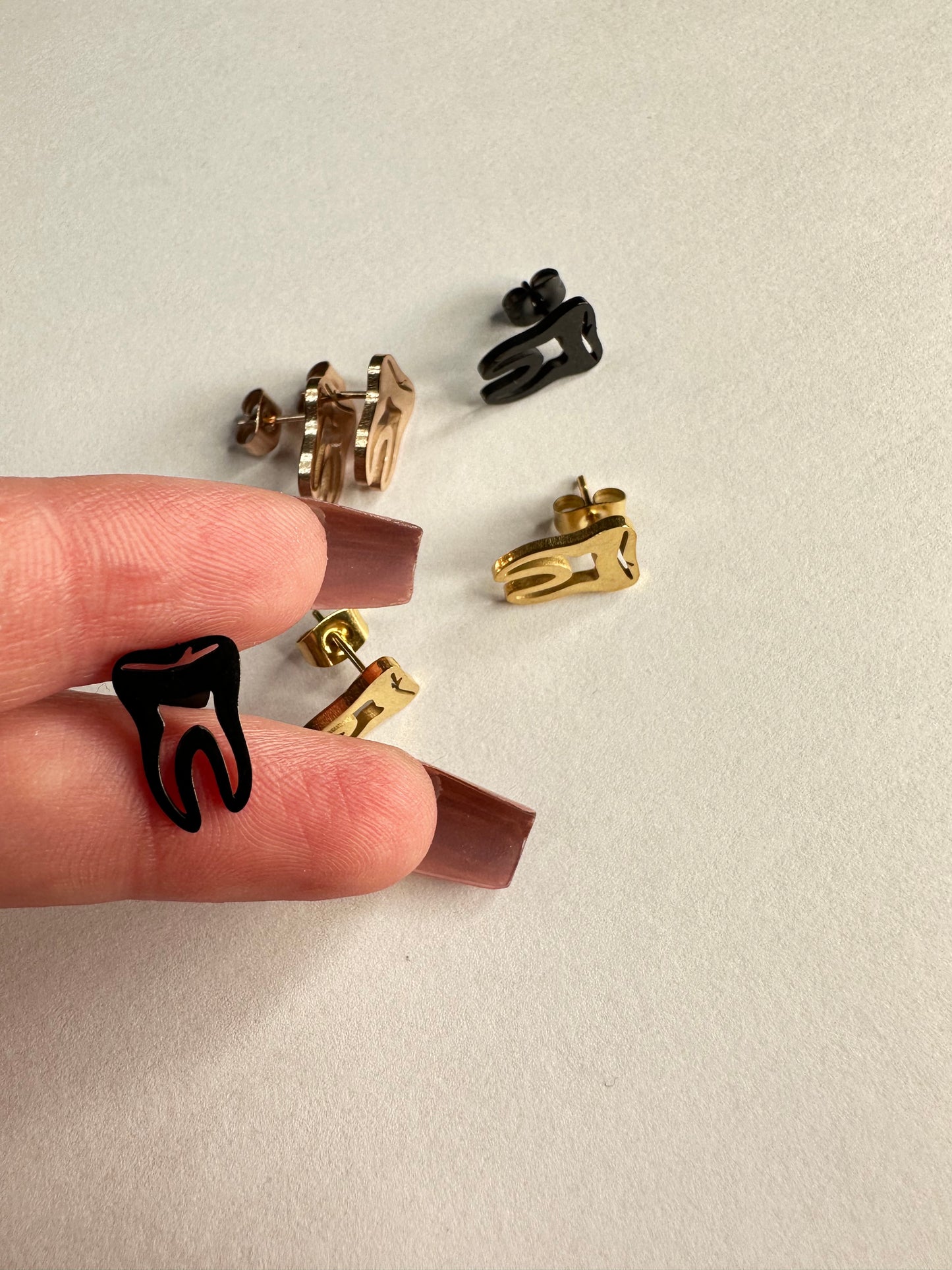 Mini Tooth Earrings